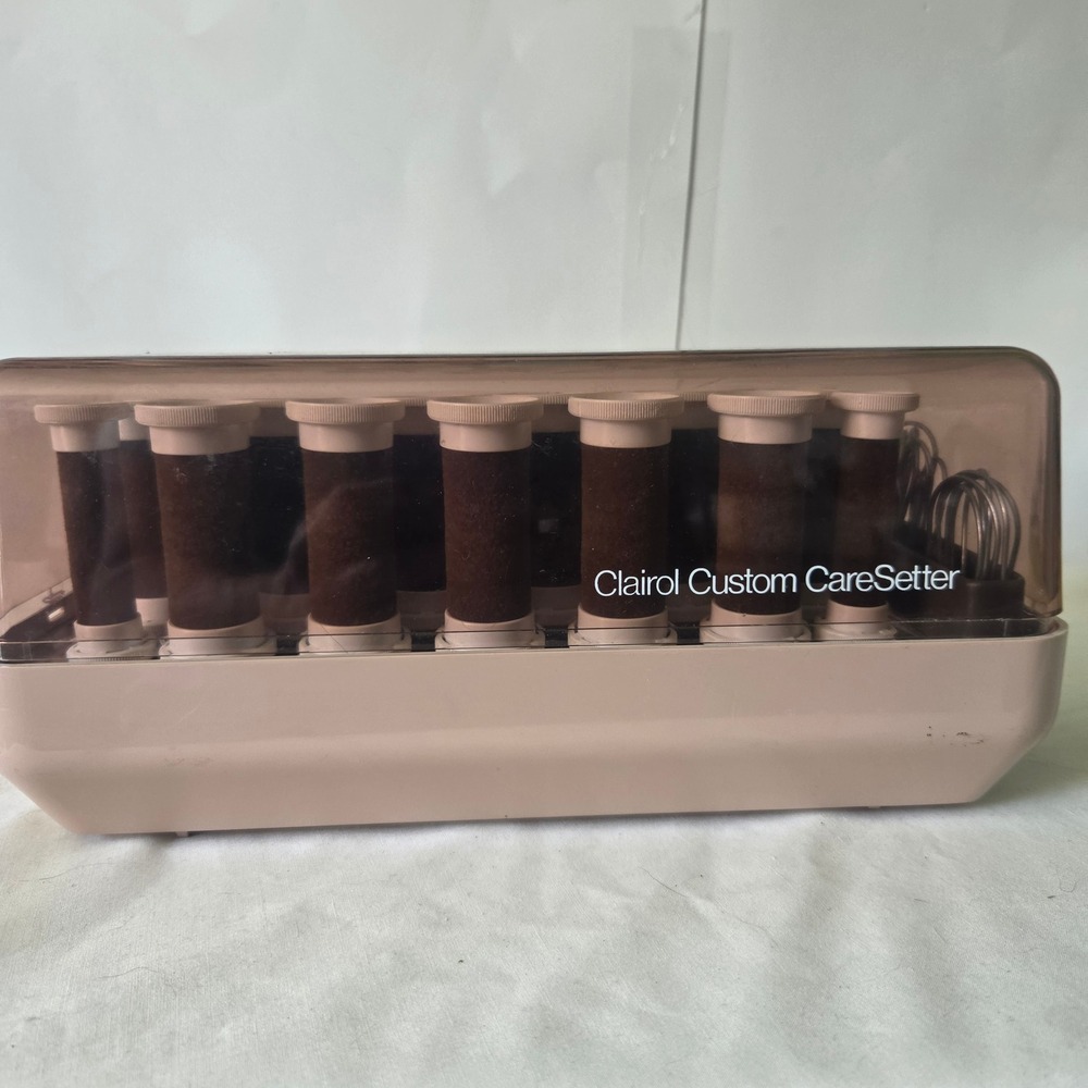 Clairol Custom CareSetter KF-20 Vintage Electric Hair Rollers 20 Velvet Flocked